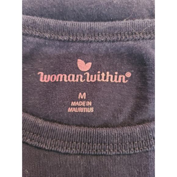 Woman within medium women's navy blue tee - Picture 3 of 7